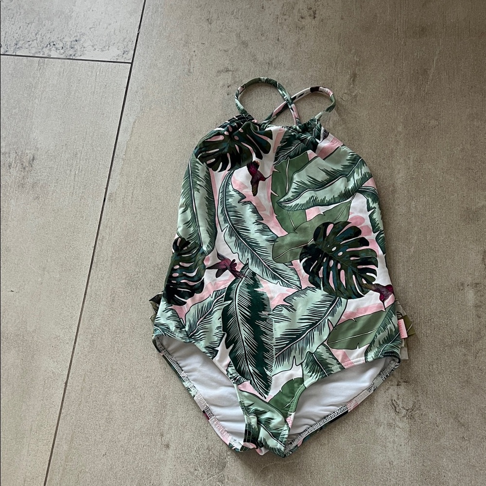 Seafolly Green Leaf Kids One Piece Swimsuit